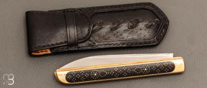   Couteau " Interframe XVIII ème " pliant fait main par Bastien Toubhans - Atelier Beau Merle