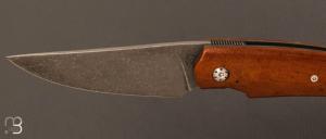 Couteau  "  K-Libre " custom de Michel Grini - Micarta vintage et lame en RWL34