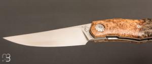   Couteau " Karnage " custom de Michel Grini - Loupe d'amboine et lame en RWL34