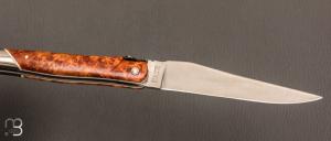 Couteau " Laguiole 12cm " par Laguiole en Aubrac - Loupe d'amboine