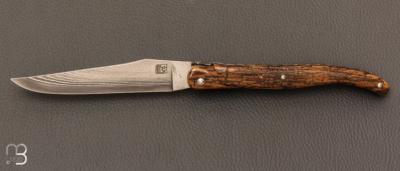  Couteau "Laguiole 12 cm " par Rozelier Fabien- Ty Coutelier - Mammouth et lame Suminagashi