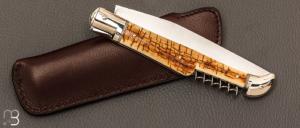 Couteau " Laguiole 3 pièces " par Romain Alvarez - RWL-34 et mammouth