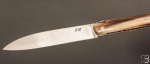   Couteau " Laguiole droit 13cm " custom de Jérôme Latreille - Pointe de corne