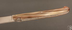   Couteau " Laguiole droit 13cm " custom de Jérôme Latreille - Pointe de corne