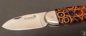 Couteau "  Le Manu " par La Bonne Trempe - Cannelle stabilisée et 14c28