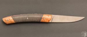   Couteau " Le Thiers® " pliant par l'Atelier Les 2 Diables - Lave et genévrier