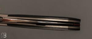  Couteau  " Liner-lock custom " pliant par David Lespect - Carbone/Titane et RWL34