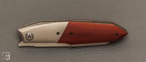   Couteau " Liner lock " custom par Samuel Jugieau - Micarta et lame en RWL34