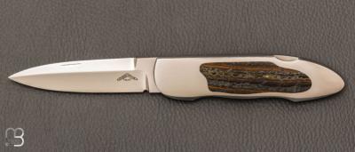  Couteau " Lock-Back 001 " custom  par Warren Osborne - Jaspe