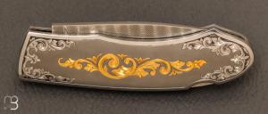 Couteau " Lock-Back " custom par Dr Fred Carter - Sole Authorship Engraved