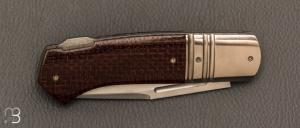   Couteau " Lock back"  par Stéphane Espi - Micarta et lame en RWL34