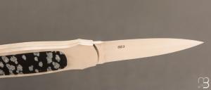   Couteau " Lock-Back 023 " custom  par Warren Osborne - Pierre de Lune