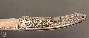   Couteau MC114D par Mcusta - Rainbow damascus - Pièce Unique