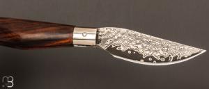 Couteau " Masunin " par Roberto Ottonello - Bois de fer et Damas