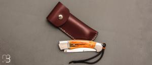   Couteau " Persan " par Philippe Lemonnier - Os cerfé et RWL34 