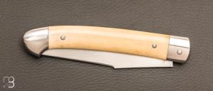   Couteau " Pièce unique " par Laurent Gaillard - Bois de cerf et 14C28N