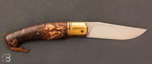  Couteau " SHELBY XL " custom par Arnaud Dallier - Bouleau stabilisé et RWL-34