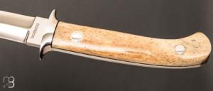  Couteau " Small Fighter " custom droit par William Gordon Defreest - Ivoire de morse et ATS-34