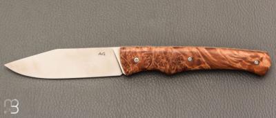  Couteau de poche Tedesco par Adrien Giovaninetti - Érable Négundo stabilisé