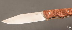  Couteau de poche Tedesco par Adrien Giovaninetti - Érable Négundo stabilisé
