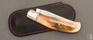 Couteau  " Tocard " custom de Jérôme Bellon - Ivoire de mammouth et RWL34