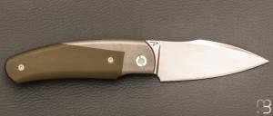     Couteau  " custom " pliant de David Lespect - G10 / Titane et RWL34