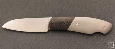  Couteau " custom " pliant par David Lespect - Titane/carbone et lame RWL34