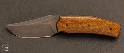 Couteau custom micarta et lame en elmax par Guy Poggetti