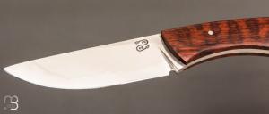   Couteau droit par Nicolas Mestrallet - Atelier du couteau de Vaunaveys - Acier C130 et amourette
