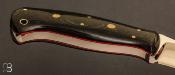 Couteau droit "ClipPoint" par Randy-Lee - ATS-34 et Micarta