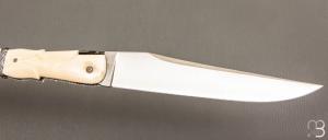 Couteau " Laguiole 18 CM Queue de Scorpion " de Jérôme Lamic - ivoire de phacochère et RWL34