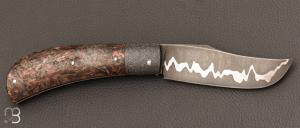   Couteau " Pilon "  custom de Anthony Brochier - Fatcarbon et lame San-Maï