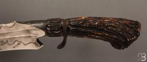   Couteau " Grand Bowie Sub hilt  " de Samuel Lurquin - Cerf sambar