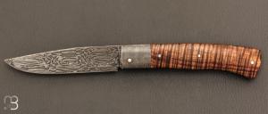 Couteau  " Talar XXL " de Anthony Brochier - Tasmanian blackwood et lame damas