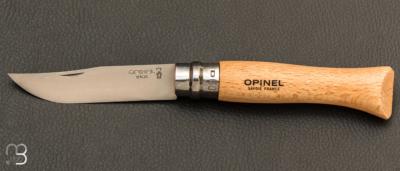 Couteau Opinel N°09 manche hêtre - lame acier inoxydable