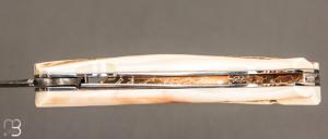  Couteau 1515 collection "Africa" par Manu Laplace - Dent de Phacochère et lame damas