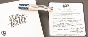    Couteau " 1515 collection Amérindien  " par Manu Laplace - Os de buffle et damas