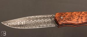  Couteau " 1820 " par MARGRITA David - MisterBull - Damas et Loupe de Thuya