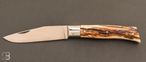   Couteau " Alpin " par Erwan Pincemin - Ivoire de mammouth et lame en N690