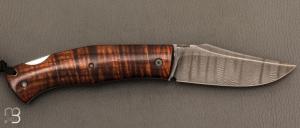   Couteau " BAD ASS " custom par Raphaël Durand - Koa et lame damas de Samuel Lurquin