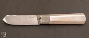   Couteau " Barlow " custom par Olivier Ouertal - Inox et lame en RWL-34