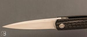   Couteau " Black Spike " custom de Jean Baptiste Leveque - Fibre de carbone et N690