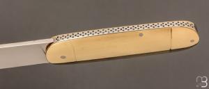   Couteau " Bouledogue " custom de Maxime Rossignol - La Forge de Max - Laiton et lame en N690