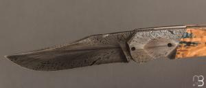  Couteau " Clint " par Florian Keller - Mammouth et damas plume