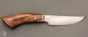 Couteau Droit forgé main par Jean Paul Sire - Noyer et lame acier C130