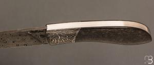   Couteau " Edcix " custom de Florent Dall'ava - L'atelier Dall'ava - fibre de carbone et lame damas