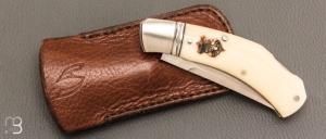   Couteau  " Fox #0 Lock Back" par Aleksandr Vetrov - Micarta / M390