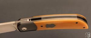     Couteau  " Foxy " custom par Maxime Belzunce - Micarta et RWL34