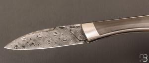  Couteau " Gentleman automatique " custom de Florent Dall'ava - L'atelier Dall'ava - Damas / Zirconium