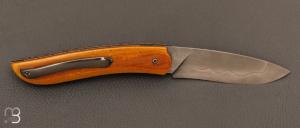   Couteau  "  Gyr " front flipper custom - Micarta Westinghouse et lame en U10A par Tim Bernard